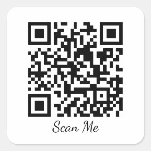 Custom Business QR Code Square Sticker