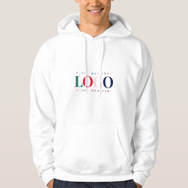 Custom Business Rectangle Logo Colourful Corporate Hoodie (Front)