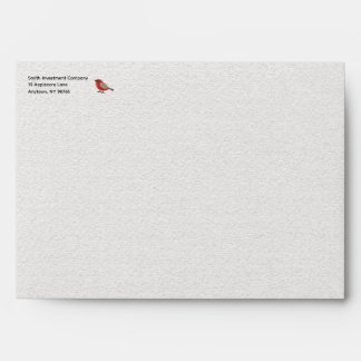 Custom Business Red Cardinal Holiday Envelope