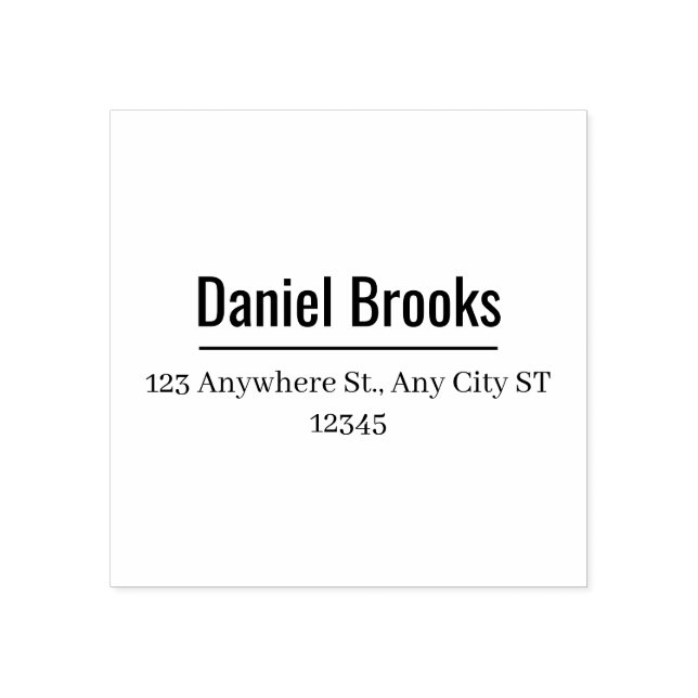 Custom Business Return Address Stamp – Clean Moder (Imprint)