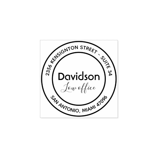 Custom Business Return Address Wooden Rubber Stamp (Imprint)