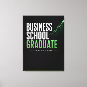 Custom Business School Graduate 2026 Name Canvas Print