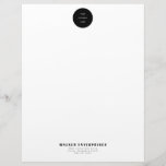 Custom Business Simple Logo Recycled Letterhead<br><div class="desc">Custom Simple Business Letterhead.  Logo.  Recycled Paper.</div>