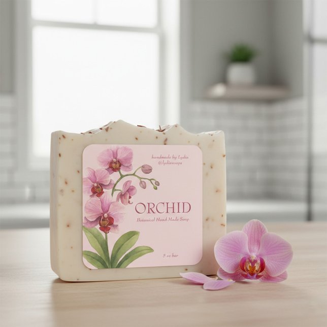 Custom Business Sticker for Orchid Handmade Soap (Creator Uploaded)