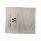 Custom Business Table Runner Banner Beige Linen