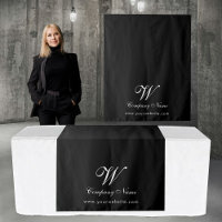 Custom Business Table Runner Banner Elegant Script