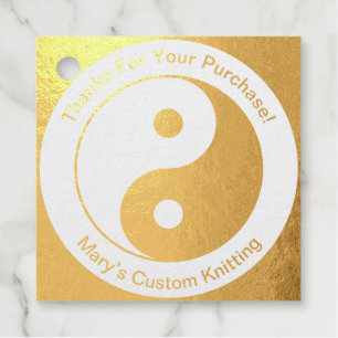Custom Business thank you Yin Yang  Favour Tags