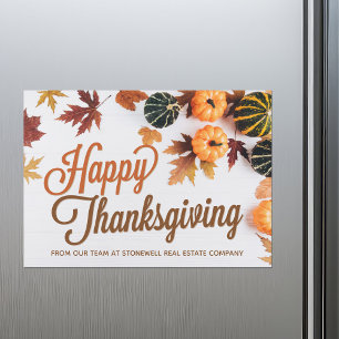 Custom Business Thanksgiving Holiday Magnet Card