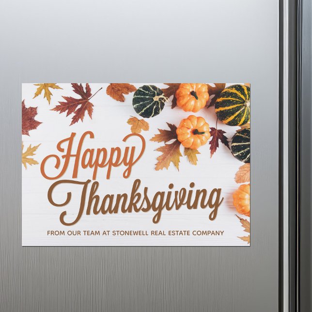 Custom Business Thanksgiving Holiday Magnet Card (Creator Uploaded)