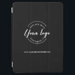 Custom Business White Logo Website  iPad Air Cover<br><div class="desc">Elevate your business's brand presence with the Custom Business White Logo Website Black ipad Case. This personalized ipad case seamlessly combines practicality and professional aesthetics, making it an essential accessory for both you and your team. The tablet case features a sleek and timeless design with your custom white logo prominently...</div>