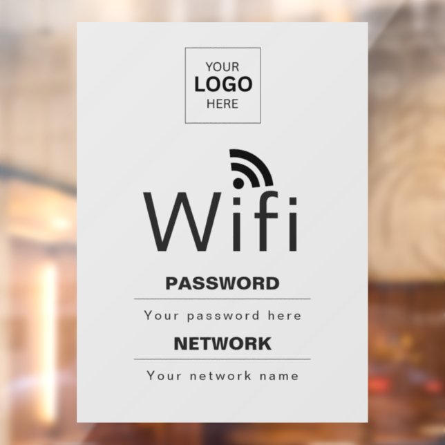 Custom Business WiFi Sign with Your Logo (Sheet 2)