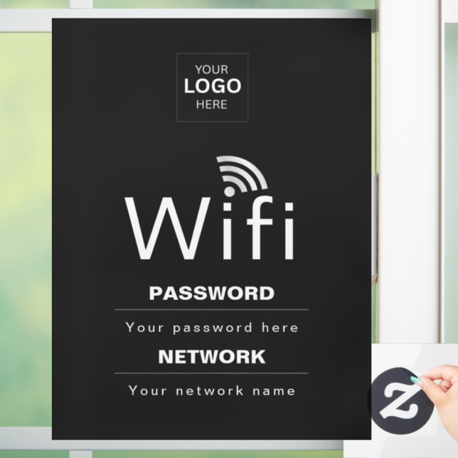 Custom Business WiFi Sign with Your Logo (Home)