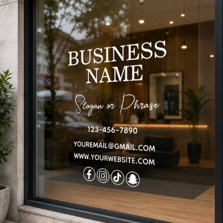 Custom Business Window Cling - Personalized Compan