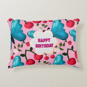 Custom butterfly birthday party matching set accent pillow