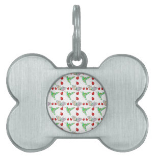 Custom Butterfly, Hummingbird and Ladybug Pattern Pet ID Tag