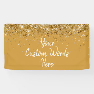 Custom Butterscotch Gold Birthday Party Photobooth Banner