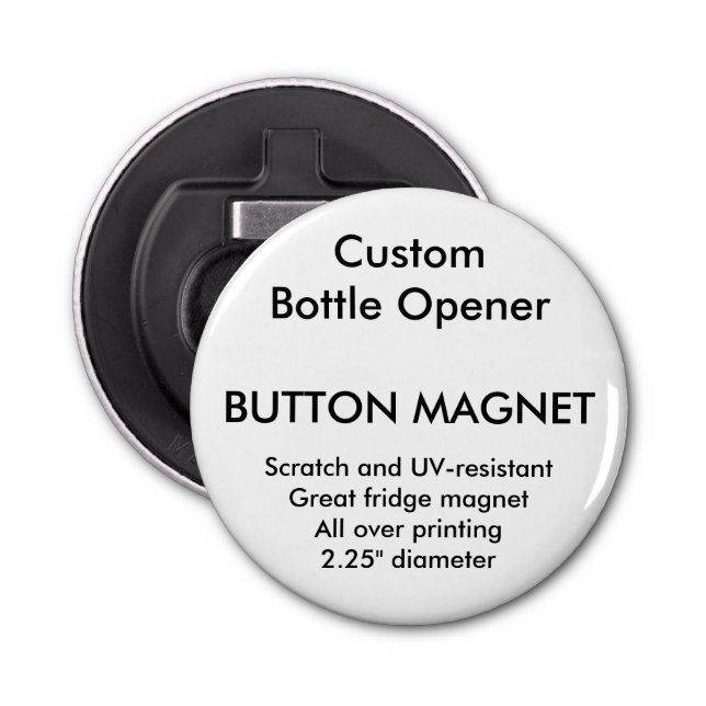 Custom Button Magnet Bottle Opener (Front)