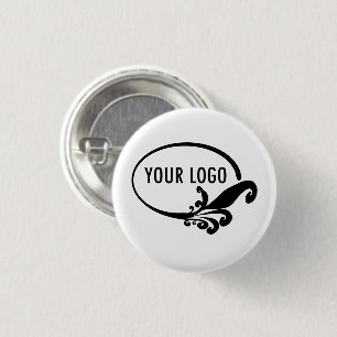 Custom Button Pin with Business Logo Promotional
