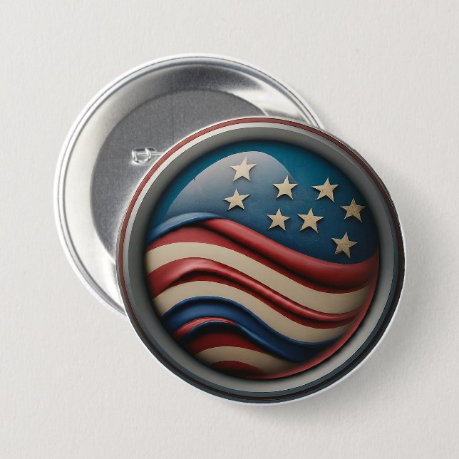 "Custom Buttons" 3 Inch Round Button (Front & Back)