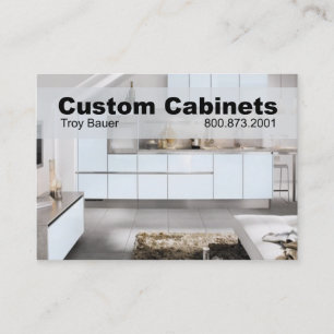 Custom Cabinets - Carpenter, Home Improvement Business Card