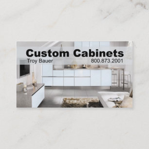 Custom Cabinets - Carpenter, Home Improvement Business Card