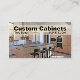 Custom Cabinets - Carpenter, Home Improvement Business Card