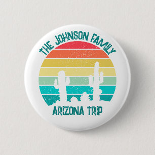 Custom Cactus Sunset Arizona Desert Trip 2 Inch Round Button