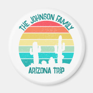 Custom Cactus Sunset Arizona Desert Trip Magnet