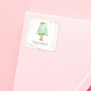 Custom Cake Co Bakery Business Sticker