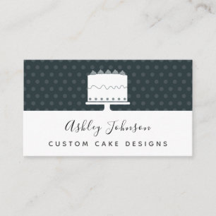 Custom Cake Designs Pastry Chef Decorator Elegant  Business Card
