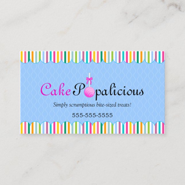 CUSTOM Cake Pops Business Card (Front)