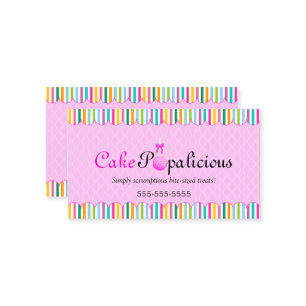 CUSTOM Cake Pops Business Card
