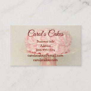 Custom Cake & Wedding Cake Design Bakers  Business Card