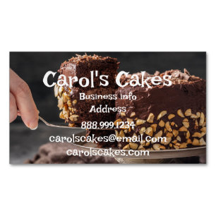 Custom Cake & Wedding Cake Design Bakers  Magnetic Business Card