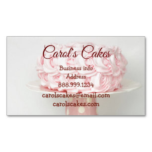 Custom Cake & Wedding Cake Design Bakers  Magnetic Business Card