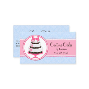 Custom Cakes Bakery Business Card