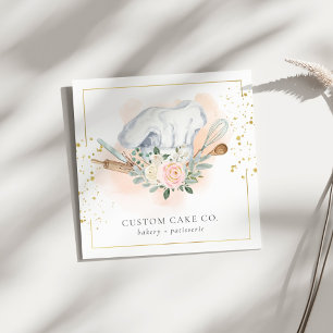 Custom Cakes Bakery Chef Hat Tools Business Card