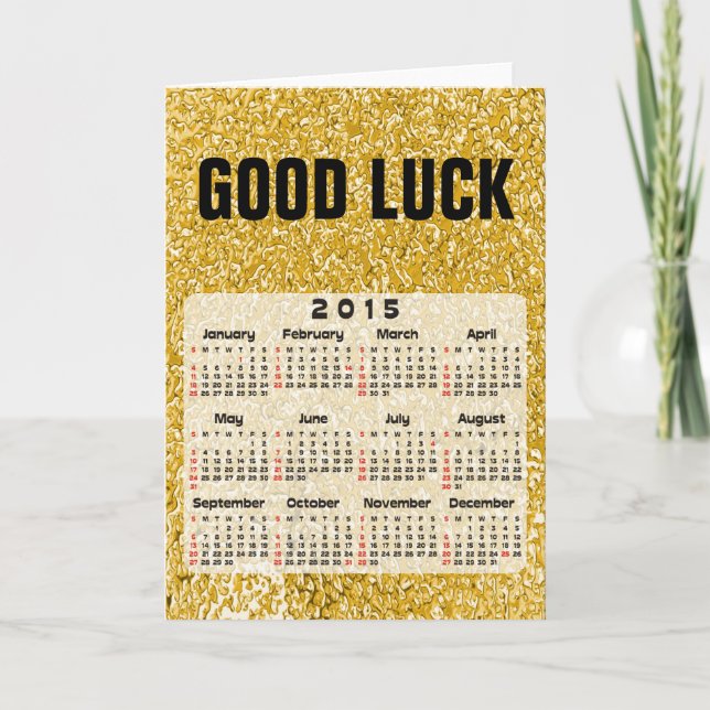 Custom Calendar 2015 + your photo, backgr., text Holiday Card (Front)