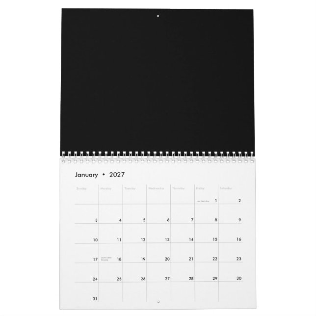 Custom Calendar . Aesthetic & Illustrated Design (Jan 2027)
