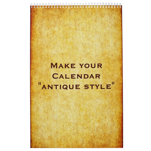 Custom Calendar "ANTIQUE STYLE" + your photos (Cover)