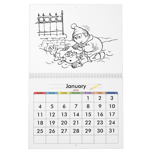 Custom Calendar Colouring Pages 2015 For Kids (Jan 2026)