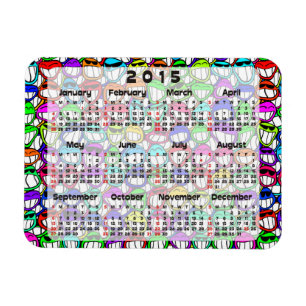 Custom Calendar + your own photo / backgr. / text Magnet