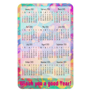 Custom Calendar + your own photo / backgr. / text Magnet