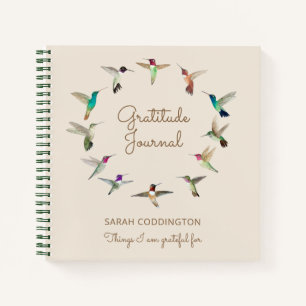 Custom California Hummingbirds Gratitude Notebook