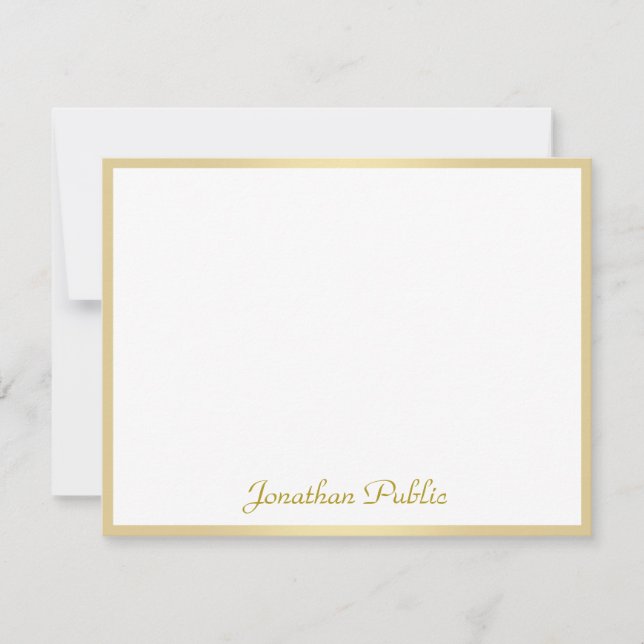 Custom Calligraphed Template Gold Script Text (Front)