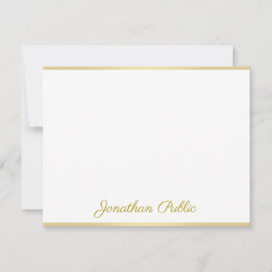 Custom Calligraphed Template Gold Script Text Flat