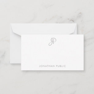 Custom Calligraphy Monogram Simple Personalized Card