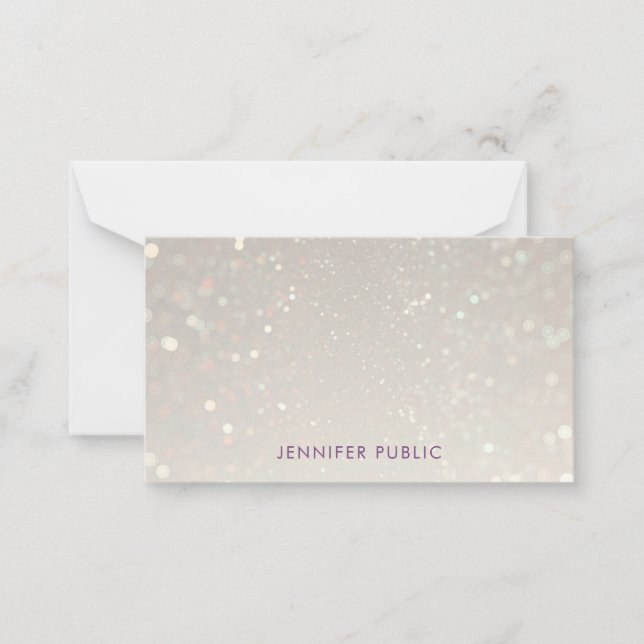 Custom Calligraphy Script Monogram Glamour Card (Front)