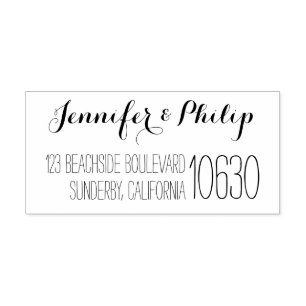 Custom Calligraphy Script Name And Address Self-inking Stamp