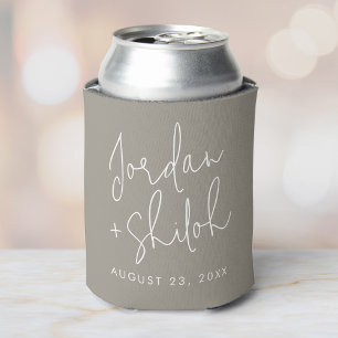 Custom Calligraphy Wedding To have and To hold Can Cooler
